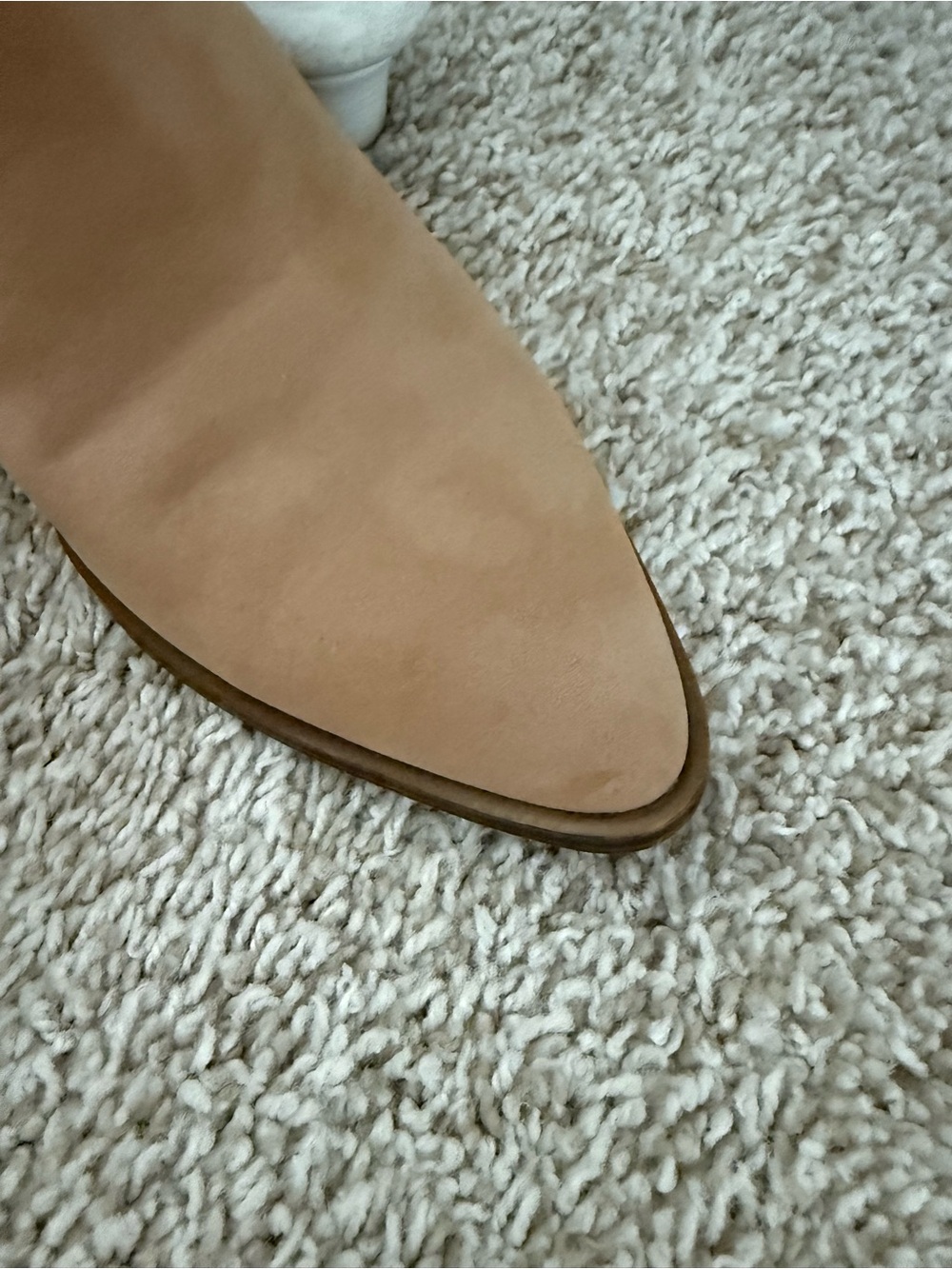 Tan Suede Pointed Cowgirl Ankle Boots - Picture 6 of 11